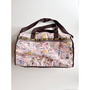 LESPORTSAC x FIFI LAPIN Pink Rabbit Print Deluxe Large Weekender Duffle Bag
